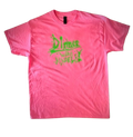 [LARGE SIZED] Hot Pink & Green Text T-Shirt
